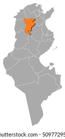 Map - Tunisia, Siliana
