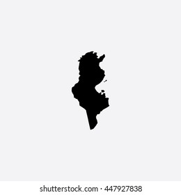 Map of Tunisia Vector Illustration