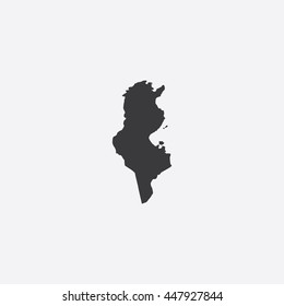 Map of Tunisia Vector Illustration