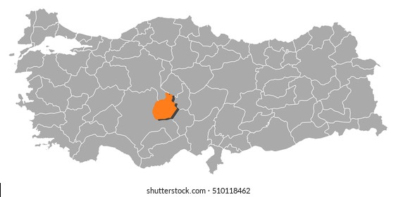 Map - Turkey, Aksaray