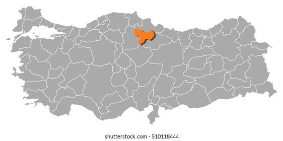 Map - Turkey, Amasya