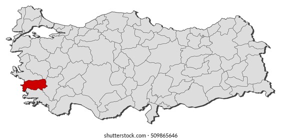 Map - Turkey, Aydin