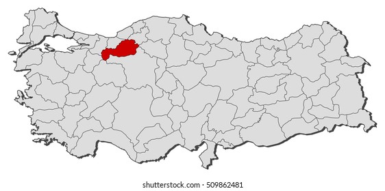 Map - Turkey, Bolu