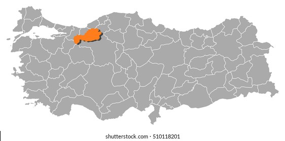 Map - Turkey, Bolu
