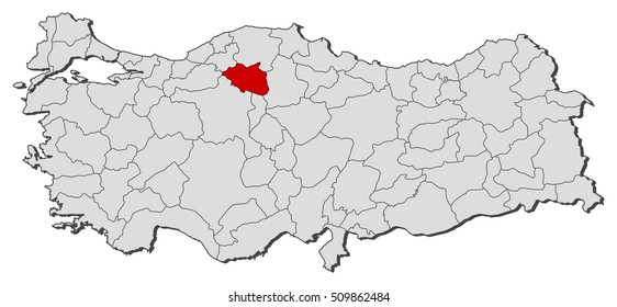 Map - Turkey, Cankiri