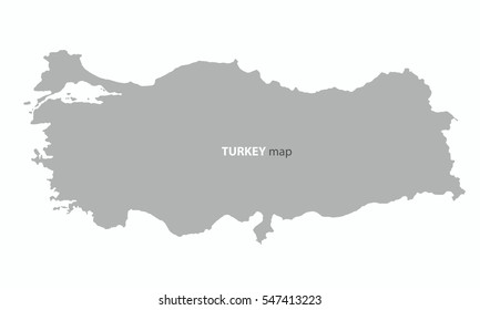 map of Turkey country outline vector background