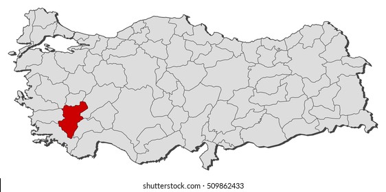 Map - Turkey, Denizli