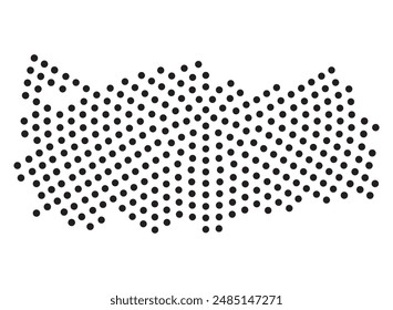Map of Turkey from dots