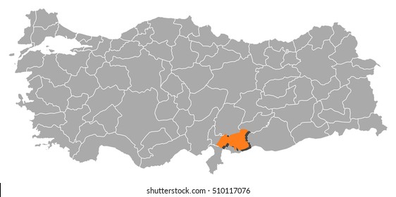 Map Turkey Gaziantep Stock Vector (Royalty Free) 510117076 | Shutterstock