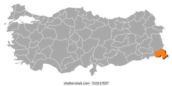 Map - Turkey, Hakkari