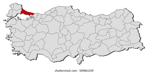 Map - Turkey, Istanbul