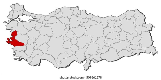 Map - Turkey, Izmir