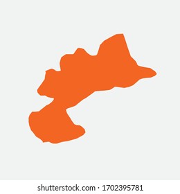Map of Turkey Karaman city. Vector drawing.