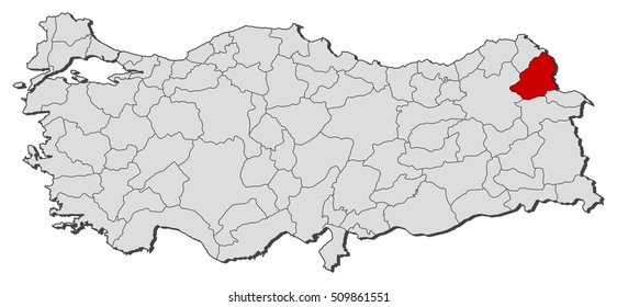 Map - Turkey, Kars