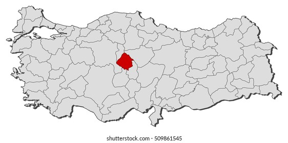 Map - Turkey, Kirsehir