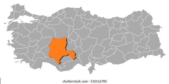 Map - Turkey, Konya