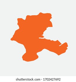 Mapa de la ciudad turca de Malatya.Dibujo vectorial.