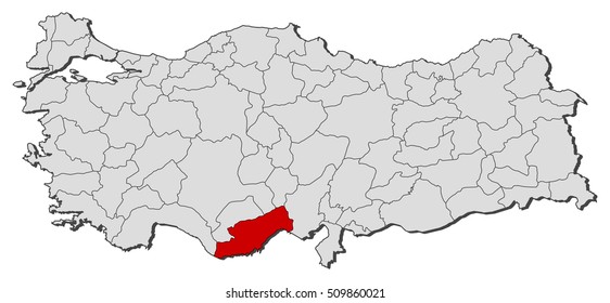 Map - Turkey, Mersin