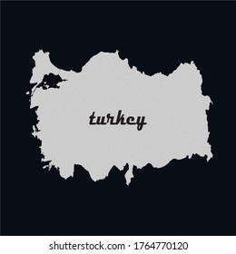 mapa de Turquía sobre fondo blanco