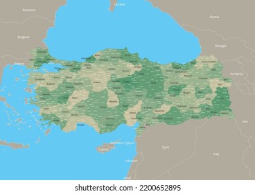 map of turkey, political turkey map