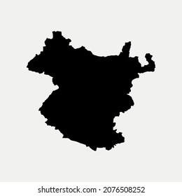 Map of Gümüşhane - Turkey region outline silhouette vector illustration
