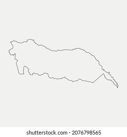 Map of Iğdır - Turkey region outline silhouette vector illustration
