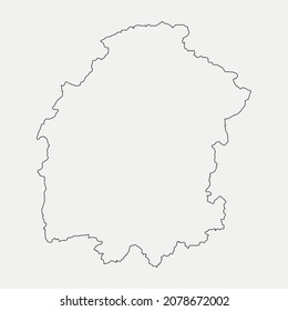 Map of Kahramanmaraş - Turkey region outline silhouette vector illustration
