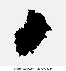 Map of Kırıkkale - Turkey region outline silhouette vector illustration
