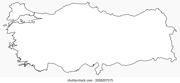 Map of Turkey - Silent or Mute