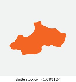 Mapa de la ciudad turca de Tokat. Dibujo vectorial.
