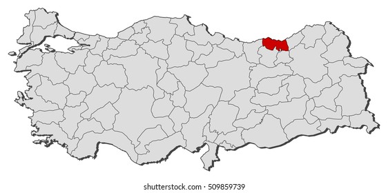 Map - Turkey, Trabzon