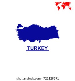 Map of Turkey vector icon. vector  icon.