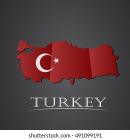 Map of turkey. vector illustration