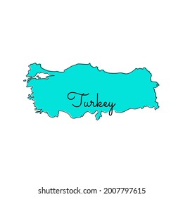 Map of Turkey Vector Illustration Design Template.