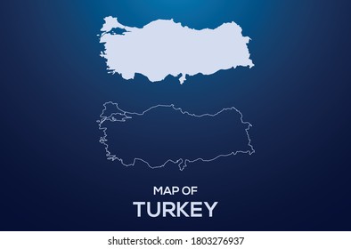 Map of  Turkey vector silhouette isolated file.Abstract design, High detailed silhouette illustration. Full Editable  Turkey map vector eps file for anywhere use.