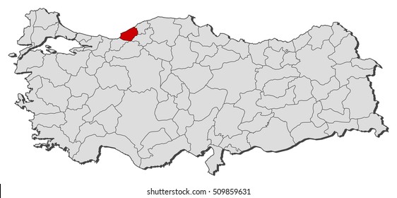 Map - Turkey, Zonguldak