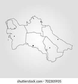 Map of Turkmenistan