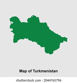 Map of Turkmenistan isolated vector illustration