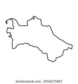 map of Turkmenistan line icon. Illustration vector graphic of map of Turkmenistan