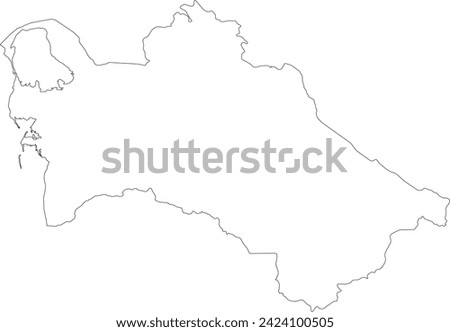 Map of Turkmenistan logo vector