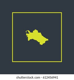Map of Turkmenistan Vector Illustration

