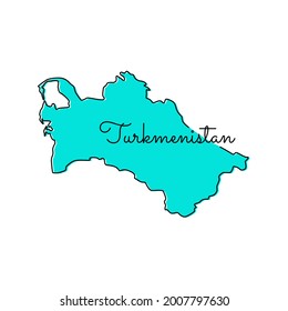 Map of Turkmenistan Vector Illustration Design Template.