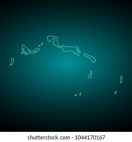 Map of Turks and Caicos. Wire frame 3D mesh polygonal network line, design sphere, dot and structure. communications map of Turks and Caicos. Vector Illustration EPS10.