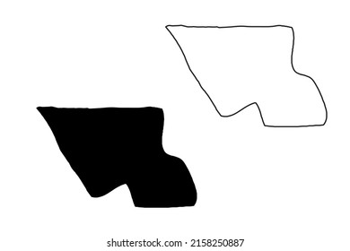 Map of Tuvalu. Basis silhouettes on white background