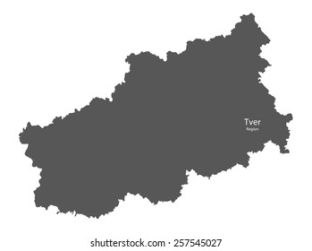 Map of Tver Region, Russia