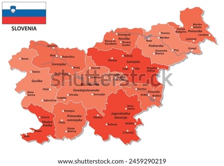 Map of the twelve statistical regions of Slovenia