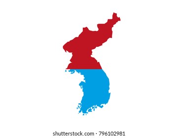 map of the two north and south koreas