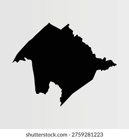 Map of Tyler County - West Virginia - United States outline silhouette graphic element Illustration template design 
