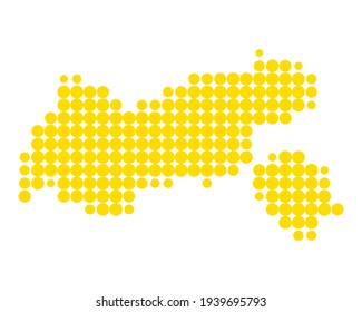 Map of Tyrol on white