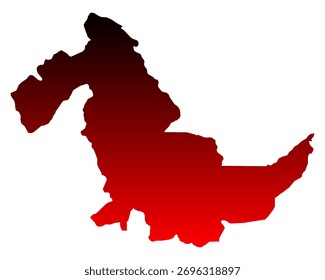 Mapa de Ucayali en blanco